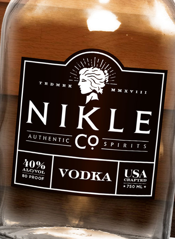 Nikle Co. Vodka bottle